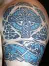 celtic cross tattoo pic on left arm